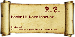 Machnik Narcisszusz névjegykártya